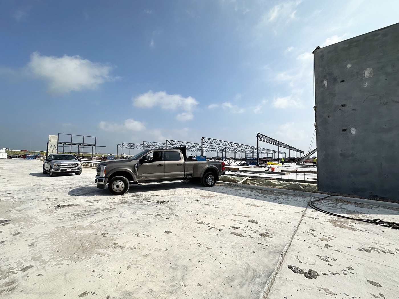 Steel building under construction