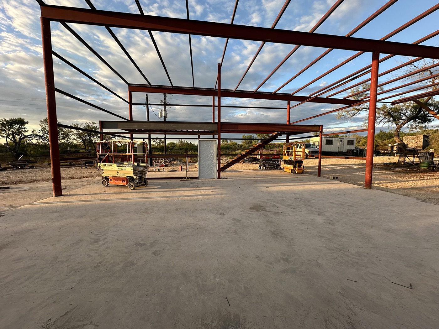 Cool River Steel crew on a structural steel build